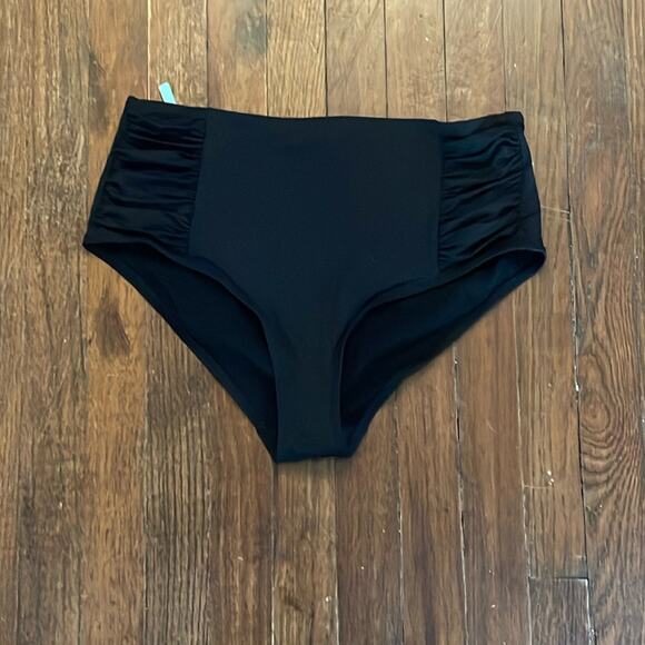 Sea Level High Waist Pant Bikini Bottoms in Black New Retails $65 - Picture 3 of 5